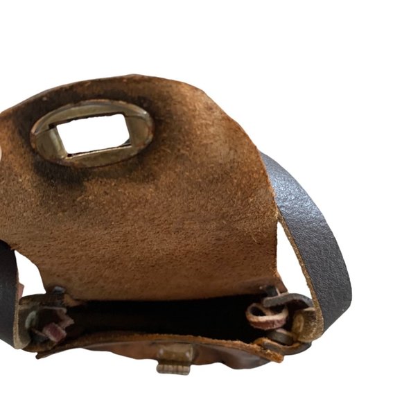 Vintage Leather Tooled Floral Mini Coin Card Purse - Picture 5 of 7